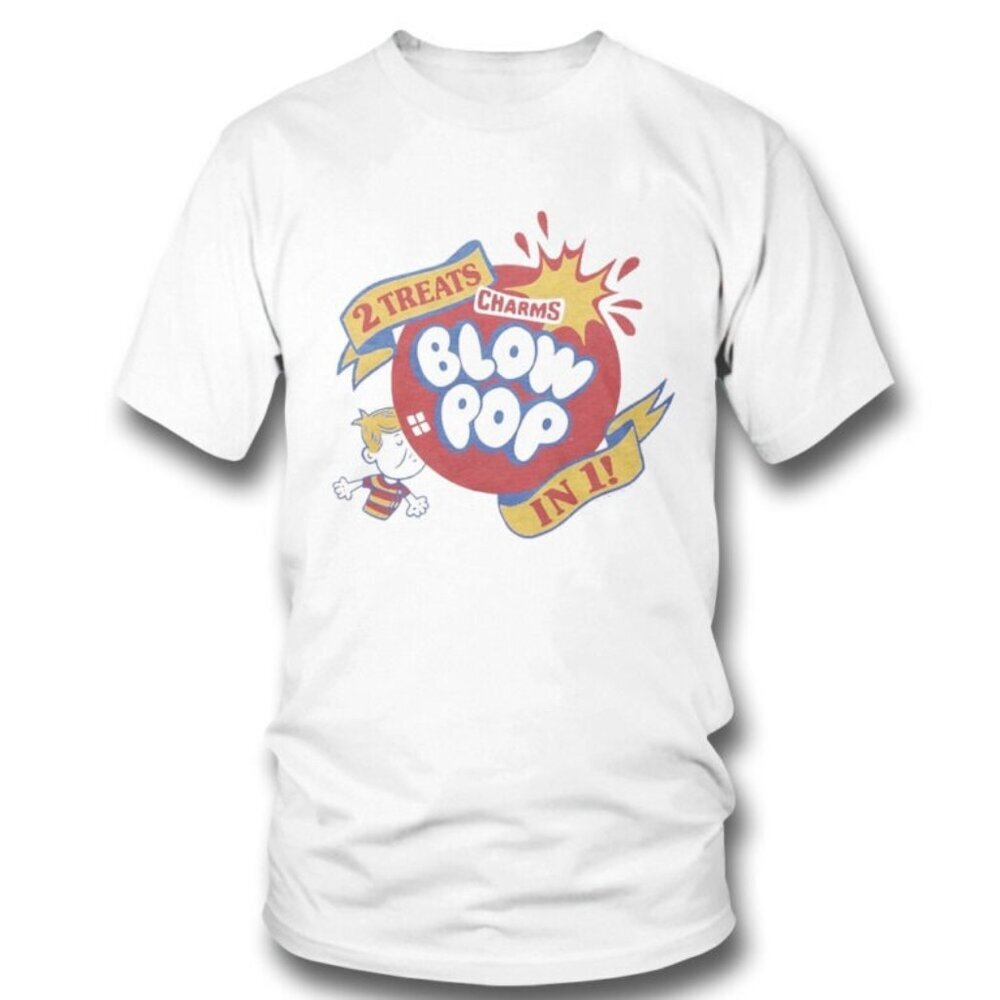 2 Treats Blow Pop In 1 Funny Graphic T-Shirt Meme Candy Streetwear Gift Tee 91